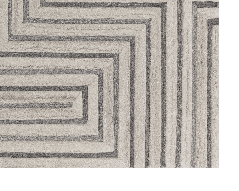 Oslow Hand-Tufted Rug - Beige / Grey