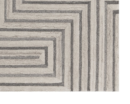 Oslow Hand-Tufted Rug - Beige / Grey