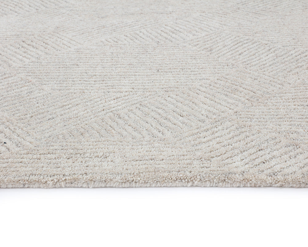 Calais Hand-Tufted Rug - Oatmeal / Grey