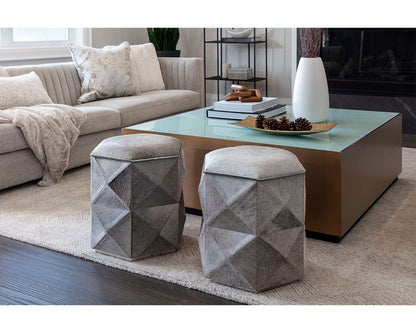 Calais Hand-Tufted Rug - Oatmeal / Grey