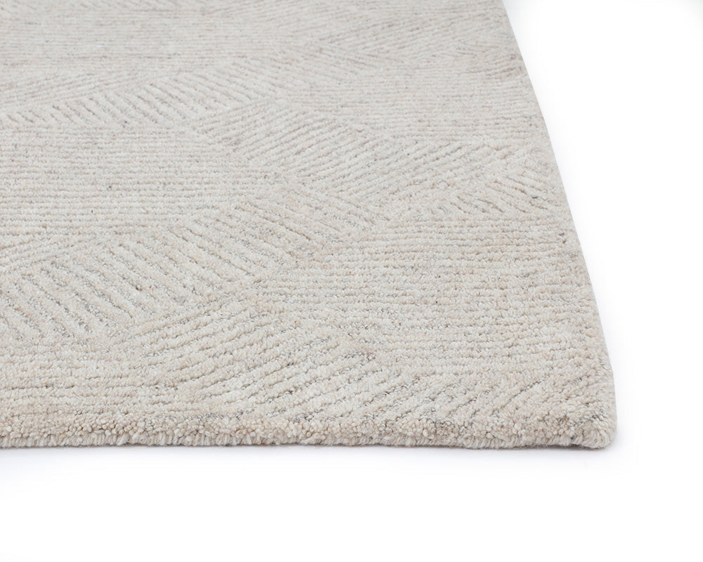 Calais Hand-Tufted Rug - Oatmeal / Grey