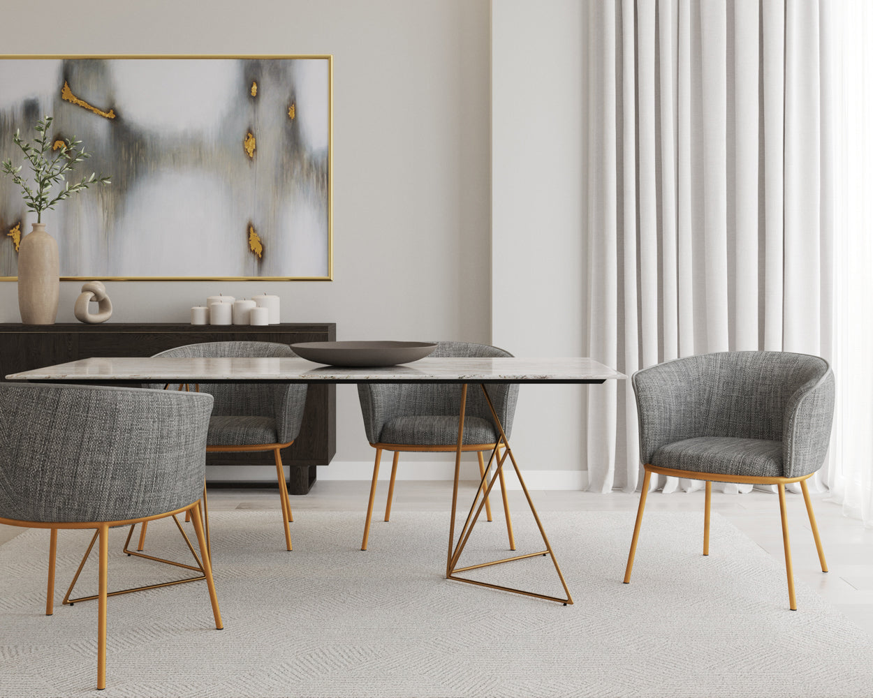 Calais Hand-Tufted Rug - Oatmeal / Grey