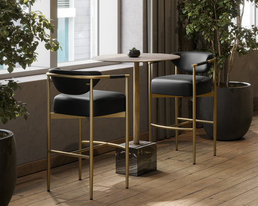 Kata Bar Table - Grey Marble