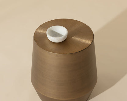 Creed End Table - Antique Gold