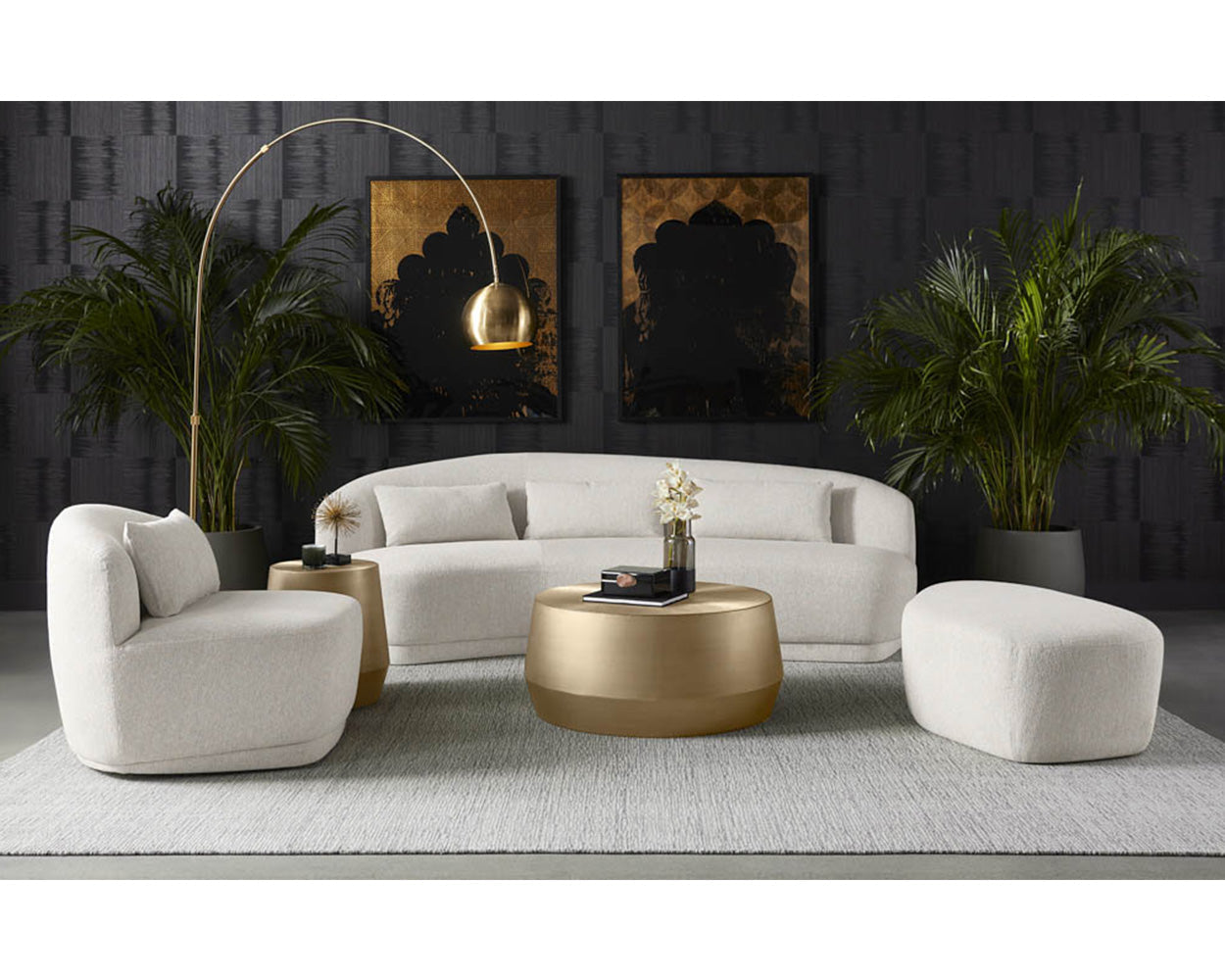 Creed Coffee Table - Small - Antique Gold