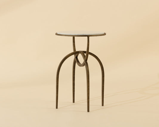 Alicent End Table - White Marble