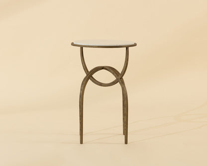 Alicent End Table - White Marble
