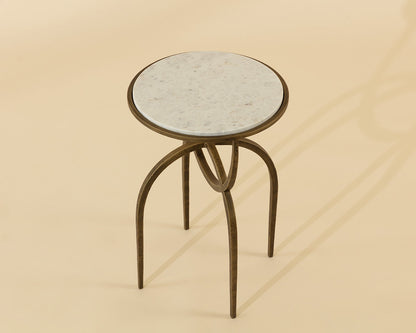 Alicent End Table - White Marble