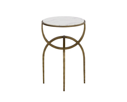 Alicent End Table - White Marble