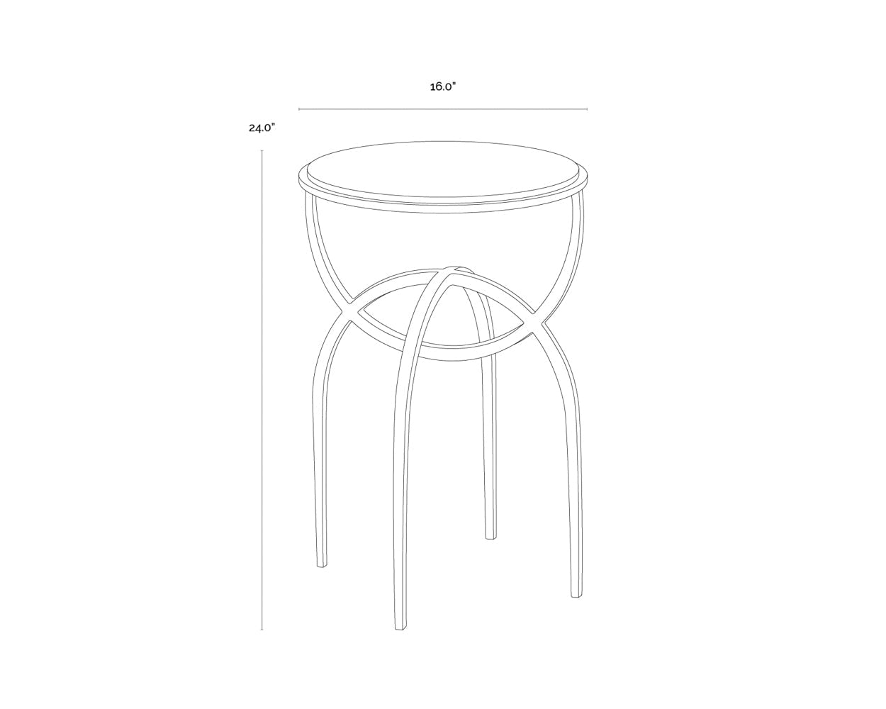 Alicent End Table - White Marble