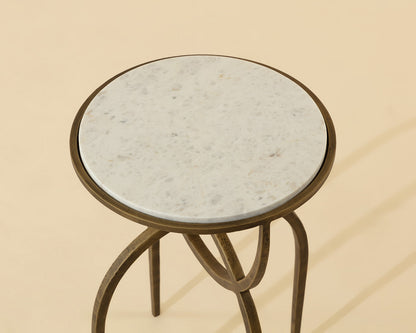 Alicent End Table - White Marble