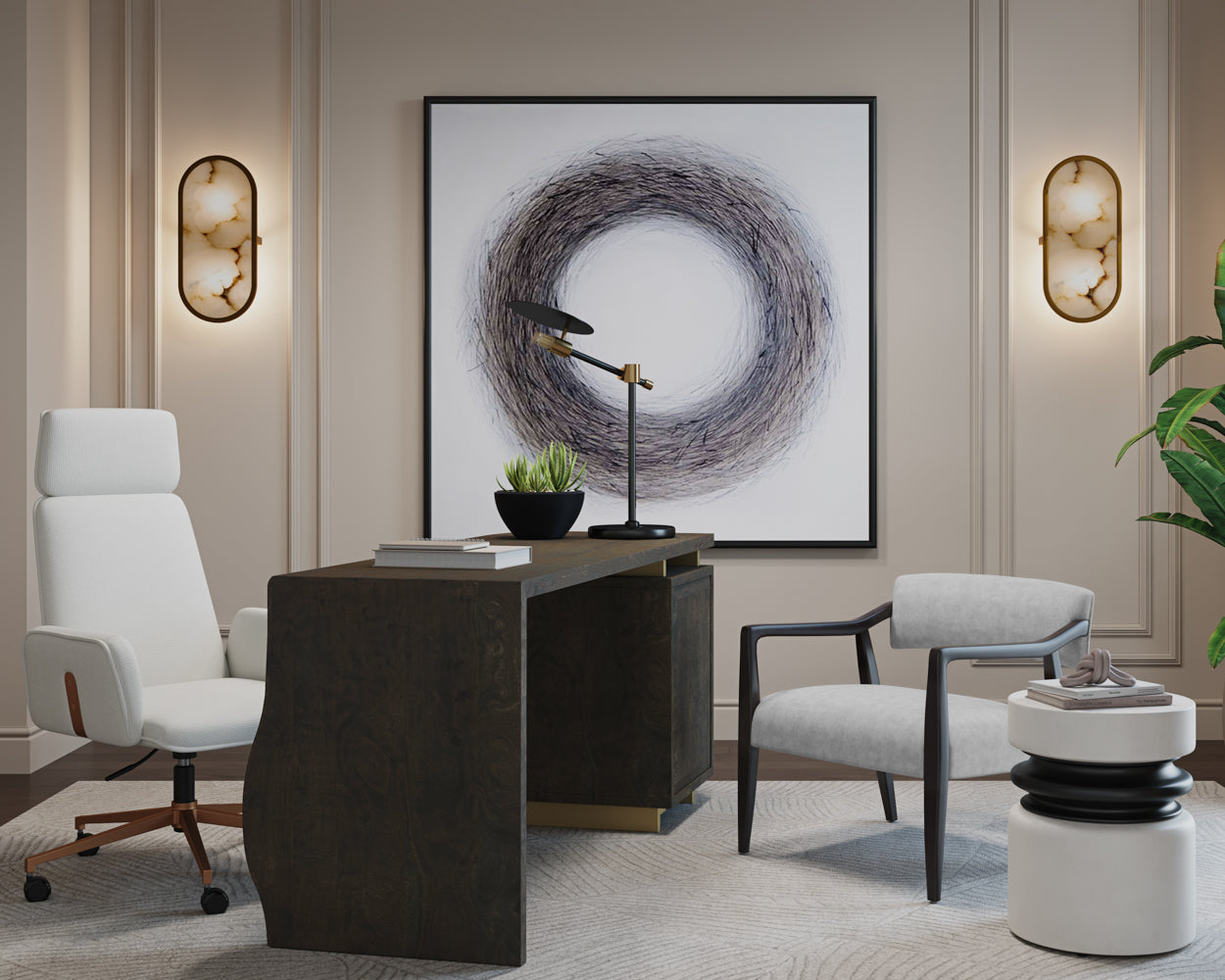 Kalev Office Chair - Chacha Cream