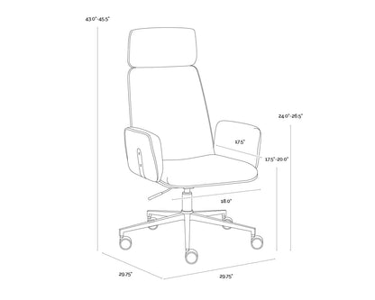 Kalev Office Chair - Chacha Cream