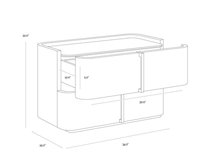 Jamille Nightstand - Large - Cream