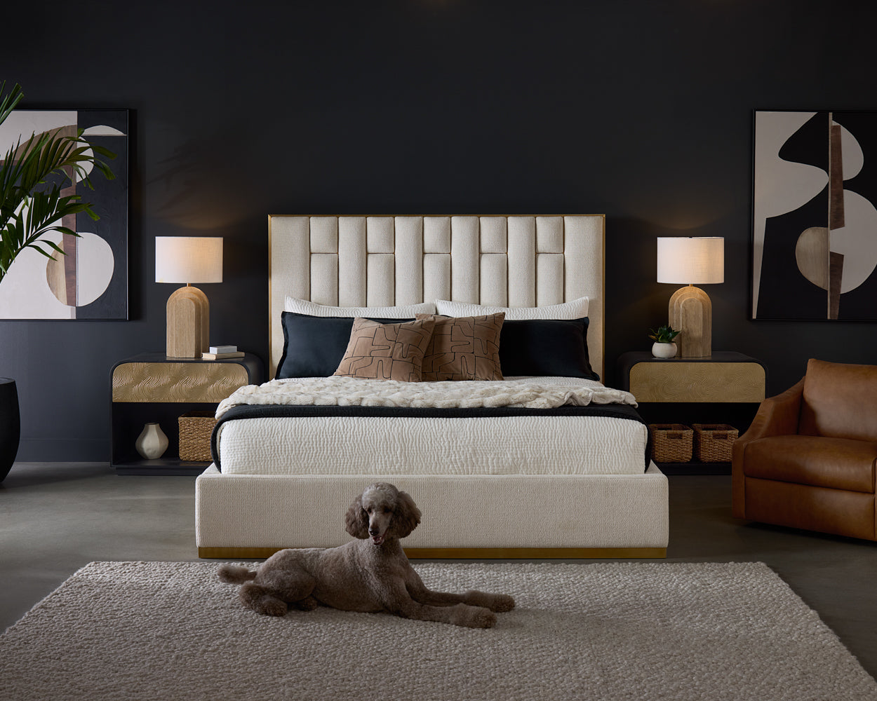 Nemu Bed - King - Rhea Light Barley