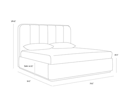 Jamille Bed - King - Eclipse White