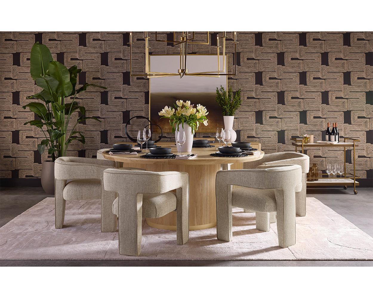 Kalla Dining Table - Round - Rustic Oak