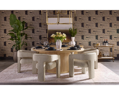 Kalla Dining Table - Round - Rustic Oak
