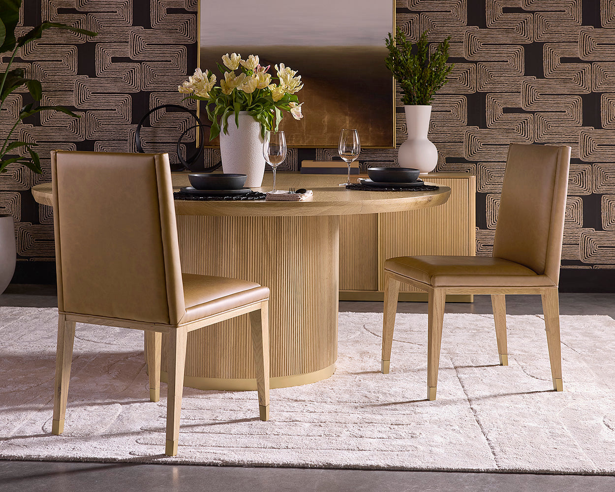 Kalla Dining Table - Round - Rustic Oak