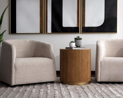 Kalla Side Table - Rustic Oak