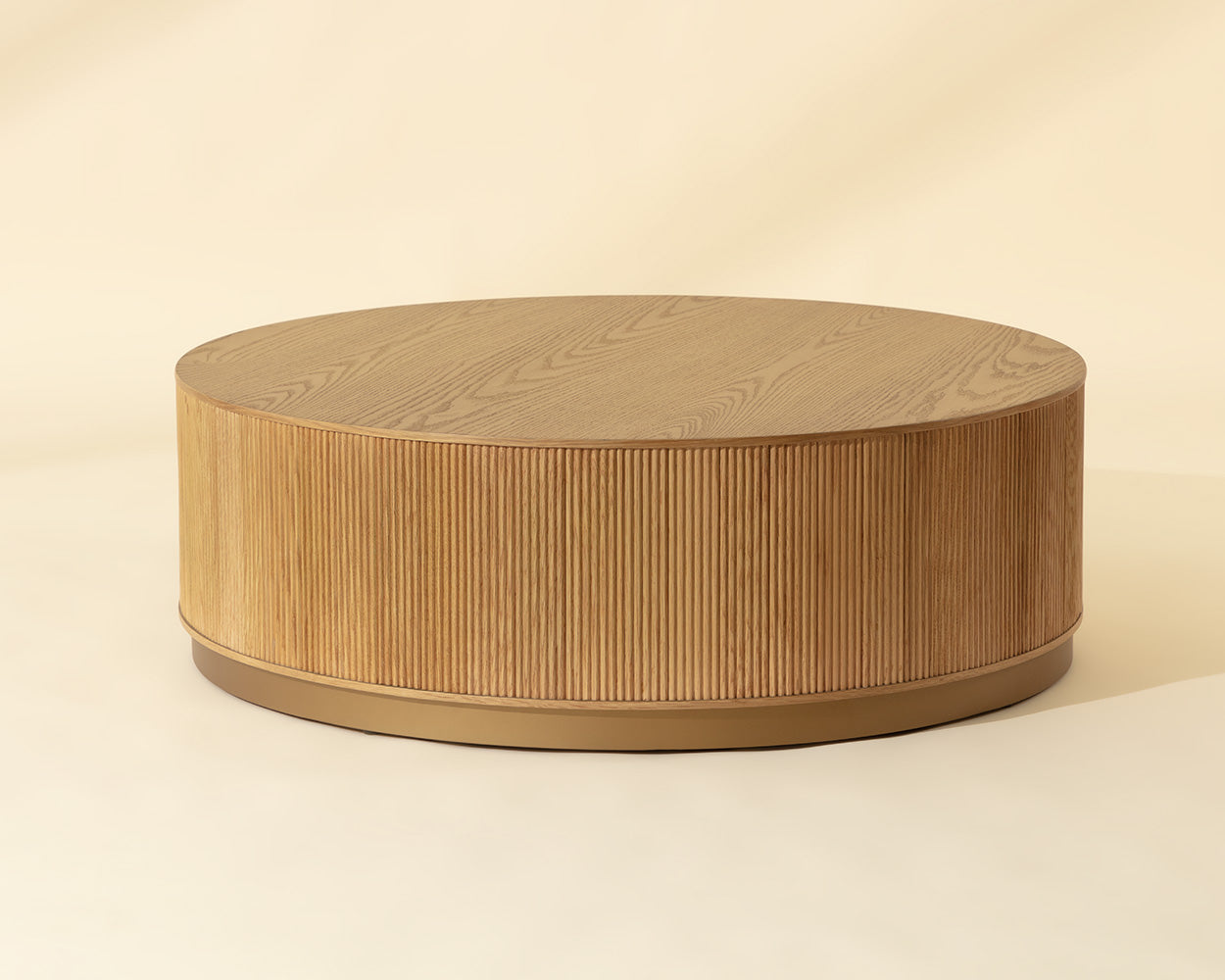 Kalla Coffee Table - Round - Rustic Oak