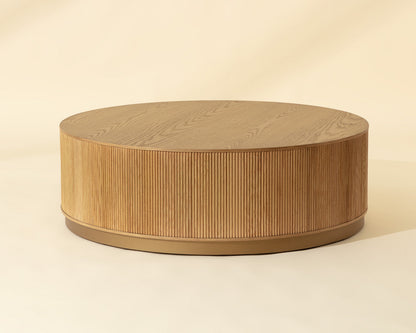 Kalla Coffee Table - Round - Rustic Oak