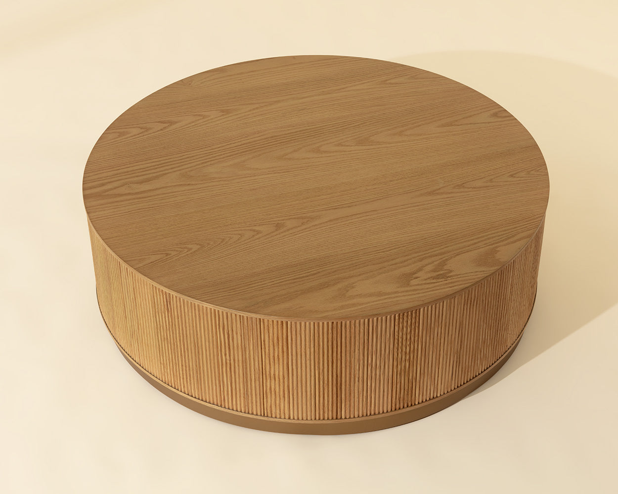 Kalla Coffee Table - Round - Rustic Oak