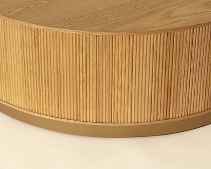 Kalla Coffee Table - Round - Rustic Oak