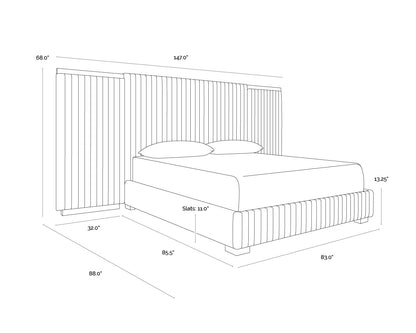 Tarrant Bed - King - Monument Oatmeal