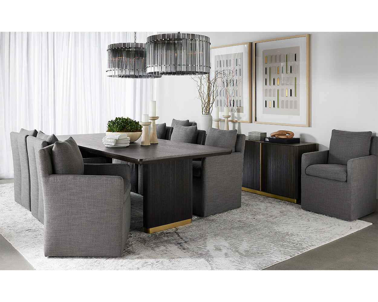 Kalla Dining Table - Rectangular - Charcoal