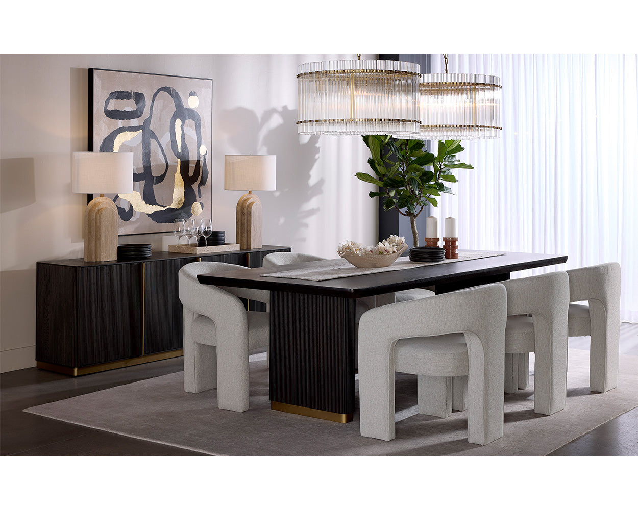 Kalla Dining Table - Rectangular - Charcoal