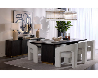 Kalla Dining Table - Rectangular - Charcoal