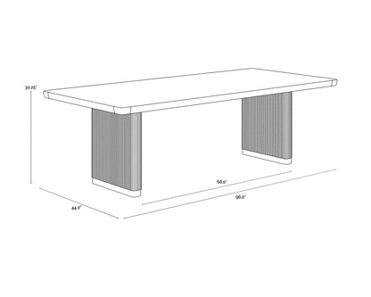 Kalla Dining Table - Rectangular - Charcoal