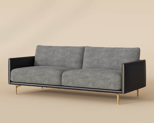Ashi Sofa - Nash Zebra / Coal Black