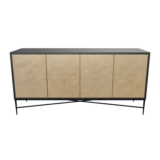 Algarve Sideboard - Black / Champagne Gold