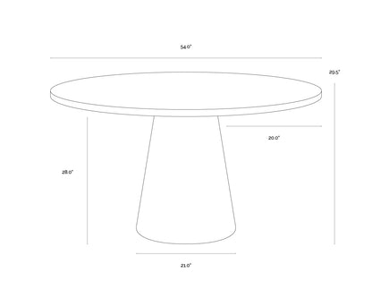 Elina Dining Table - Round - Light Oak