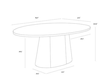 Elina Dining Table - Oval - Light Oak