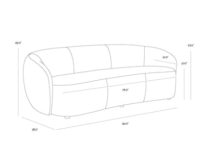 Lorne Sofa - Aline Butternut Leather