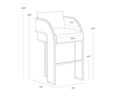 Baz Barstool - Napa Black