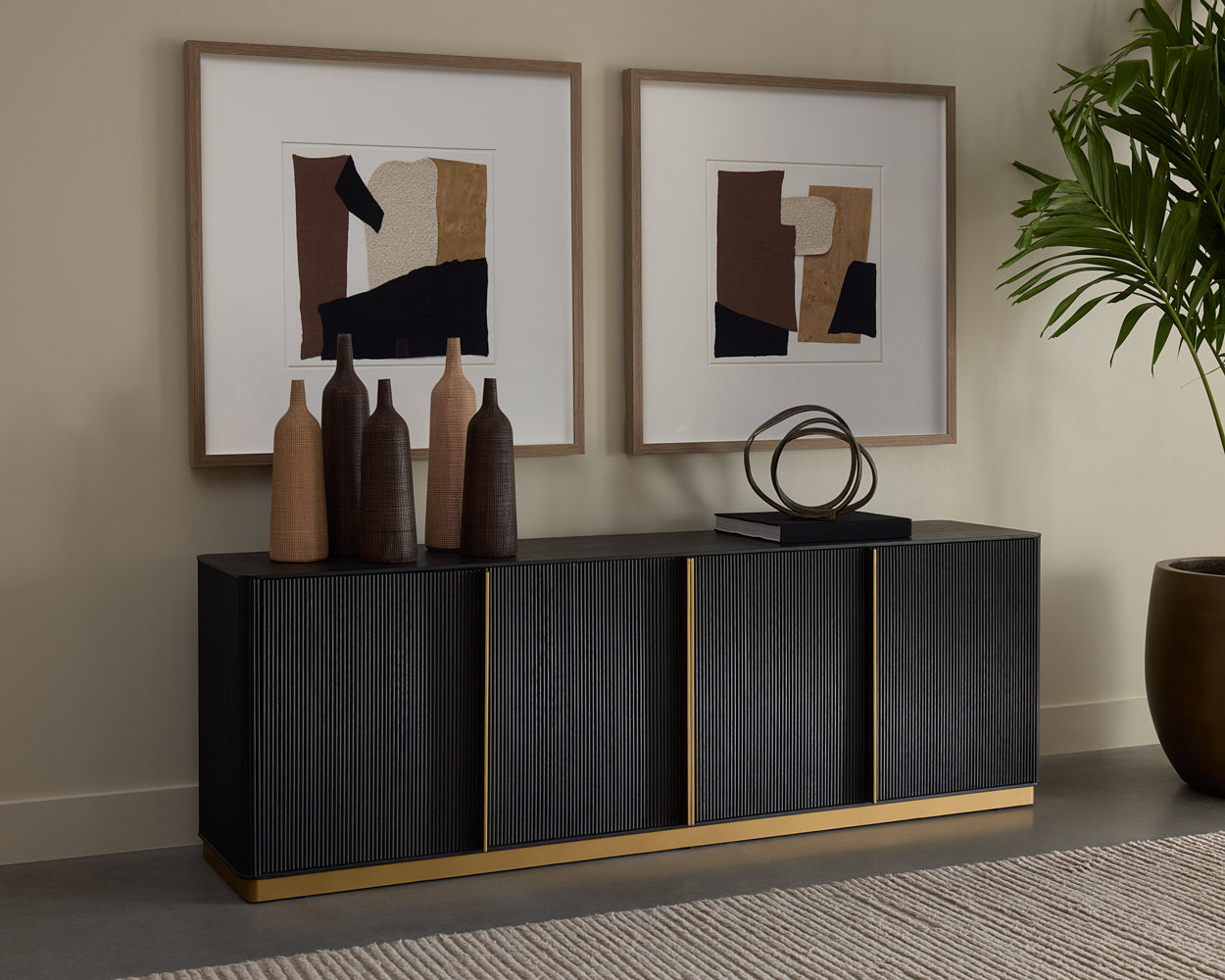 Kalla Sideboard - Charcoal