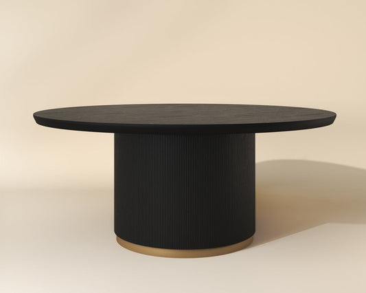 Kalla Dining Table - Round - Charcoal