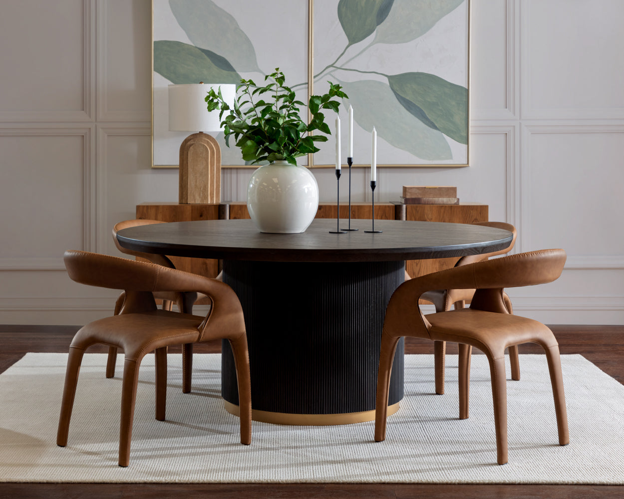 Kalla Dining Table - Round - Charcoal