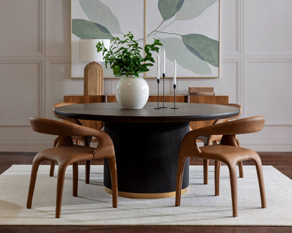Kalla Dining Table - Round - Charcoal