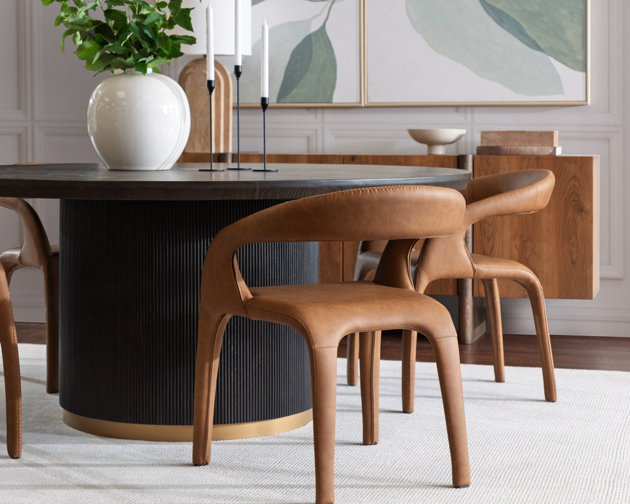 Kalla Dining Table - Round - Charcoal