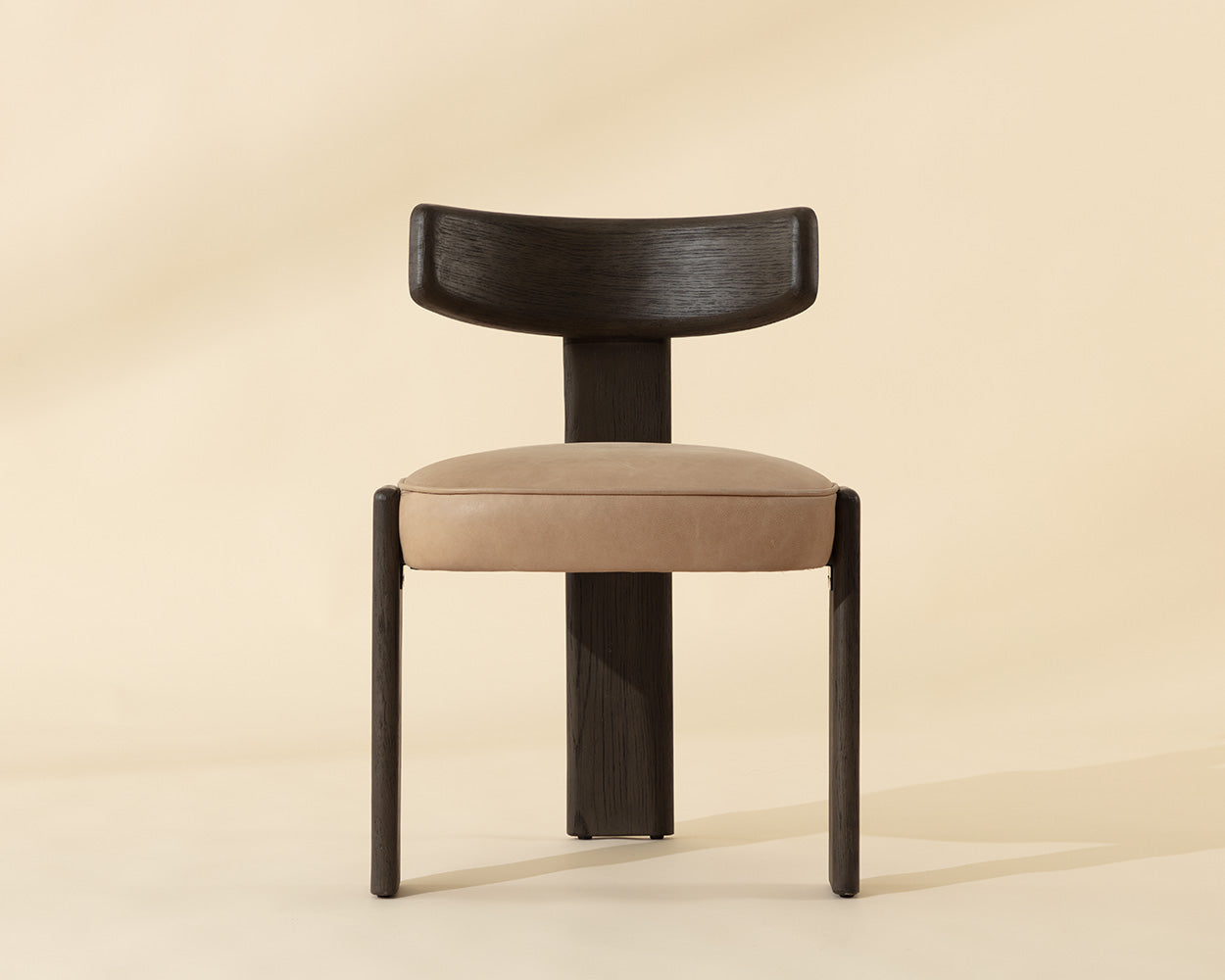 Horton Dining Chair - Dark Brown - Sahara Sand Leather