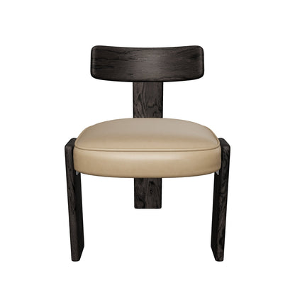 Horton Dining Chair - Dark Brown - Sahara Sand Leather