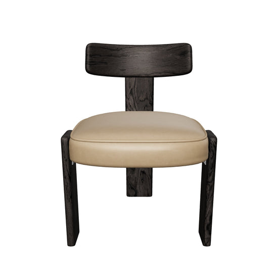Horton Dining Chair - Dark Brown - Sahara Sand Leather