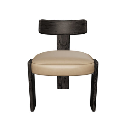 Horton Dining Chair - Dark Brown - Sahara Sand Leather