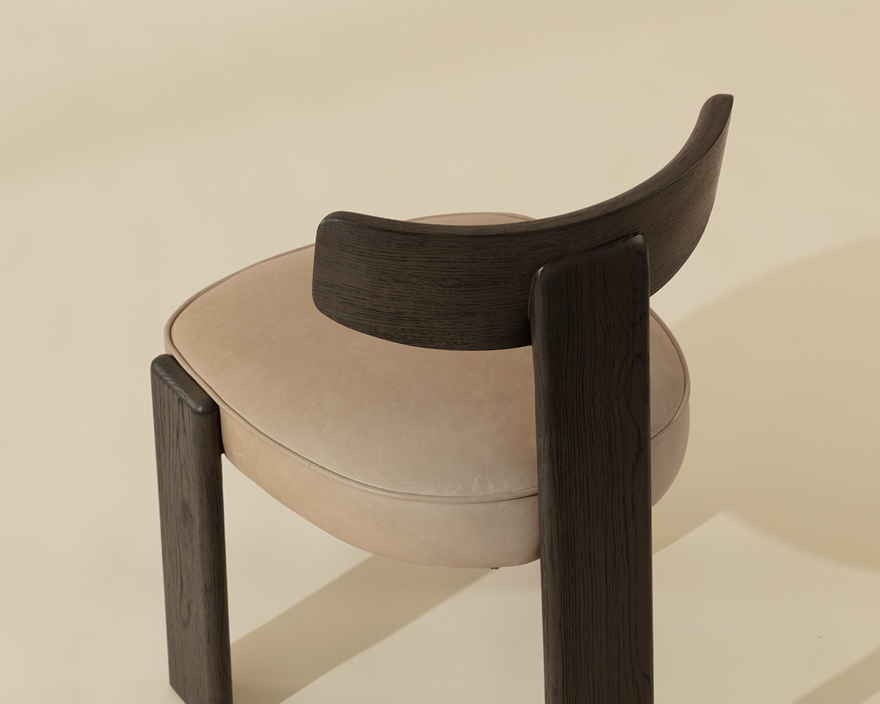 Horton Dining Chair - Dark Brown - Sahara Sand Leather