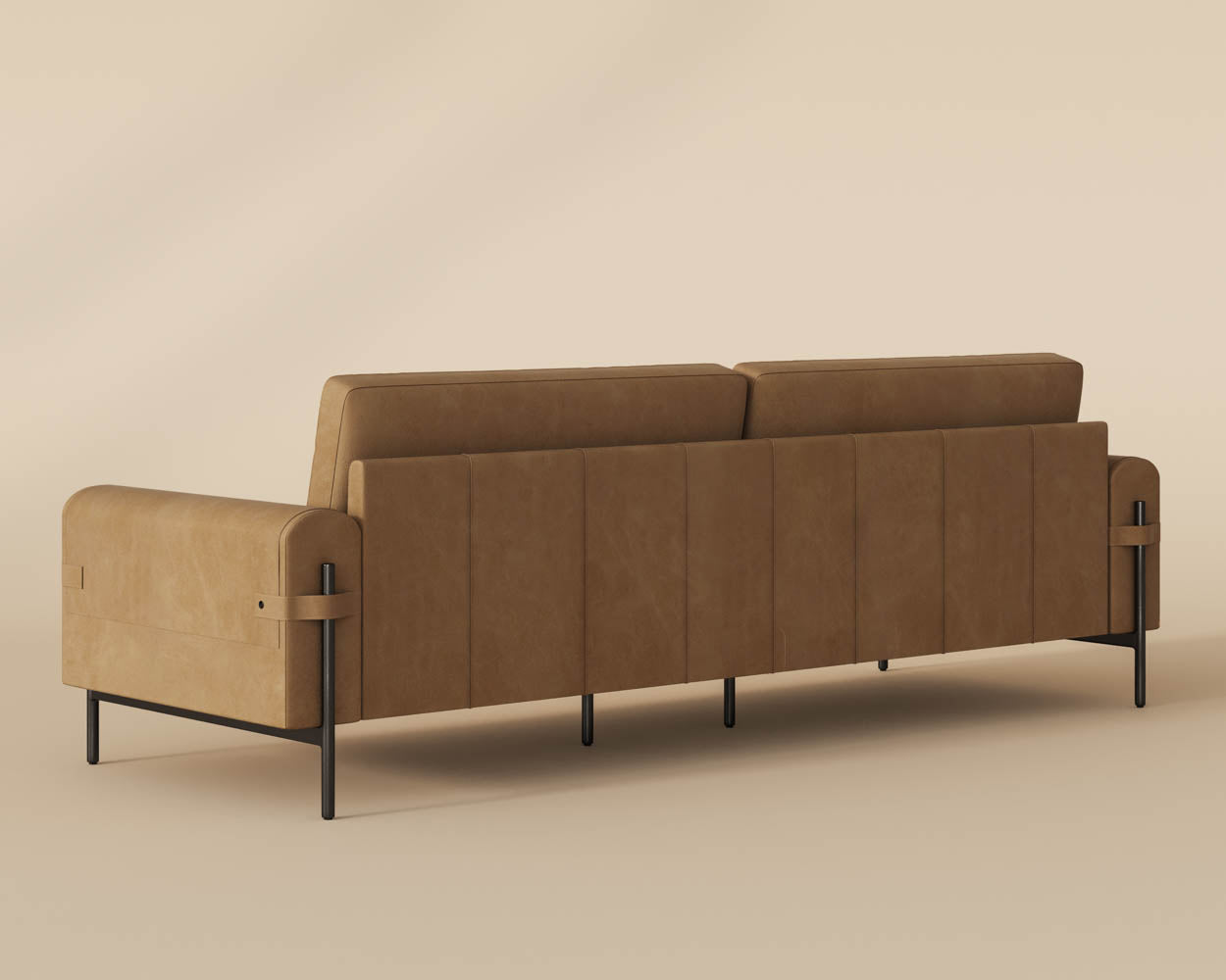 Camus Sofa - Ludlow Sesame Leather